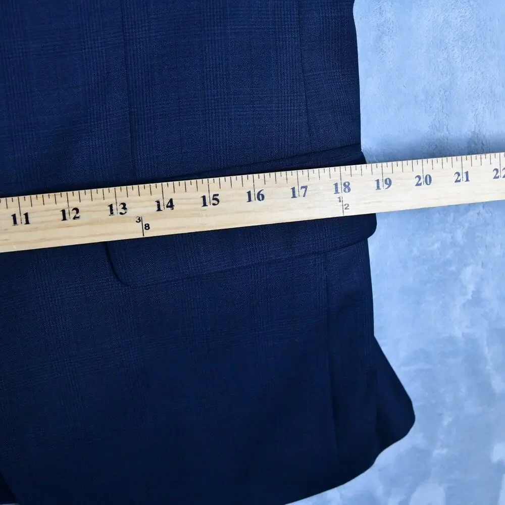 JoS. A. Bank Blazer Men's 39R Blue Check Jacket Sport Coat